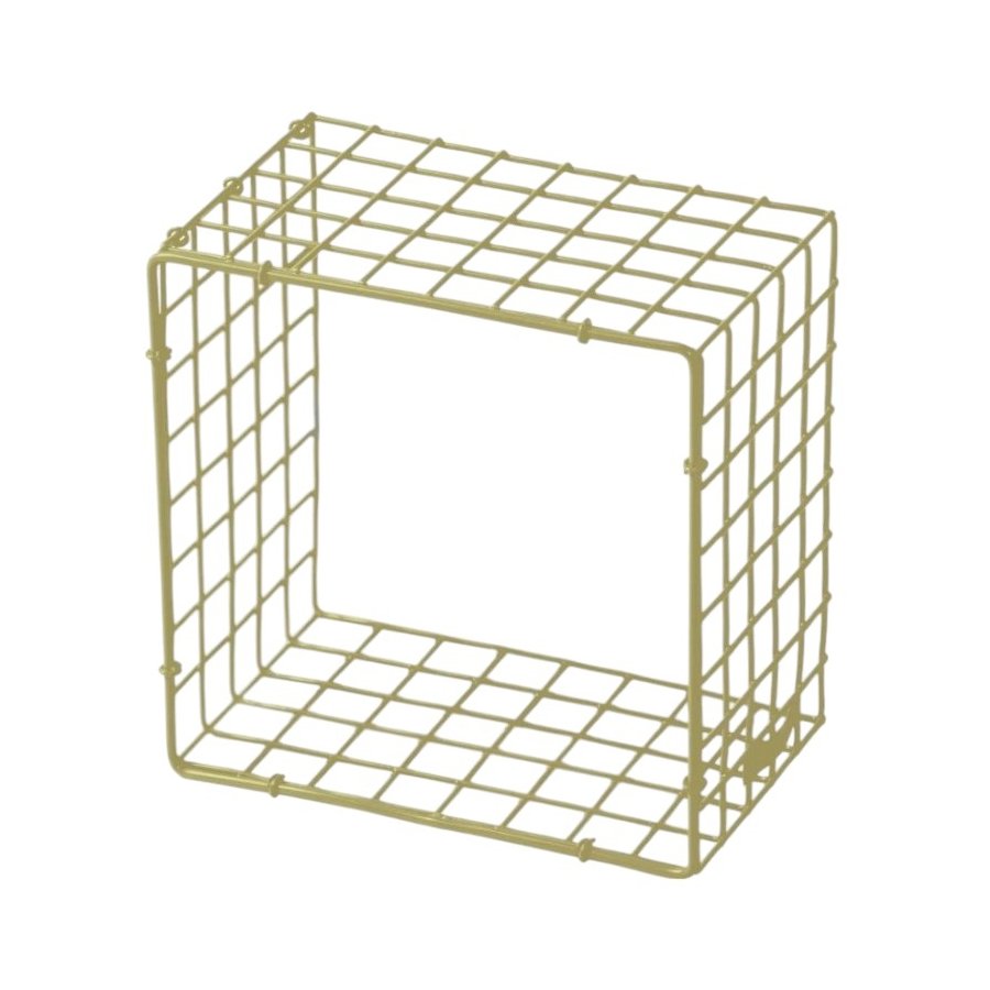 KALAGER Design WIRE SQUARE Wandregal 21x21 cm, Green Beige