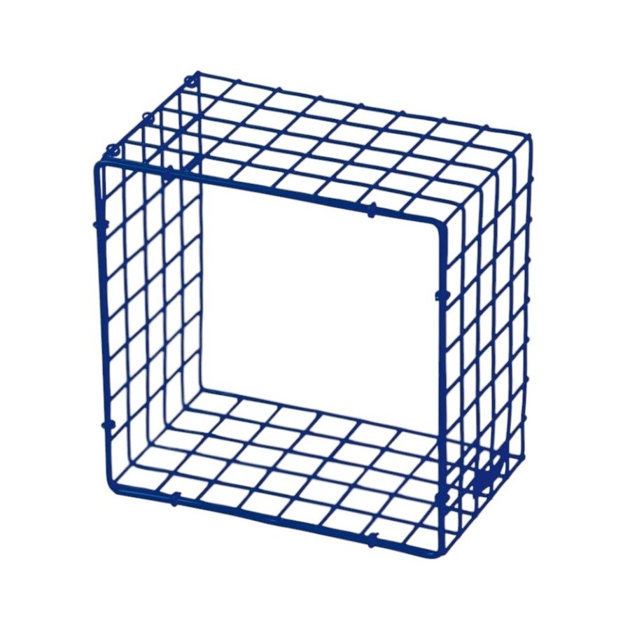 KALAGER Design WIRE SQUARE Wandregal 21x21 cm, Ultra Marine Blue