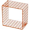KALAGER Design WIRE SQUARE Hylde 21x21 cm, Orange