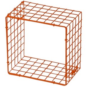 KALAGER Design WIRE SQUARE Hylde 21x21 cm, Orange