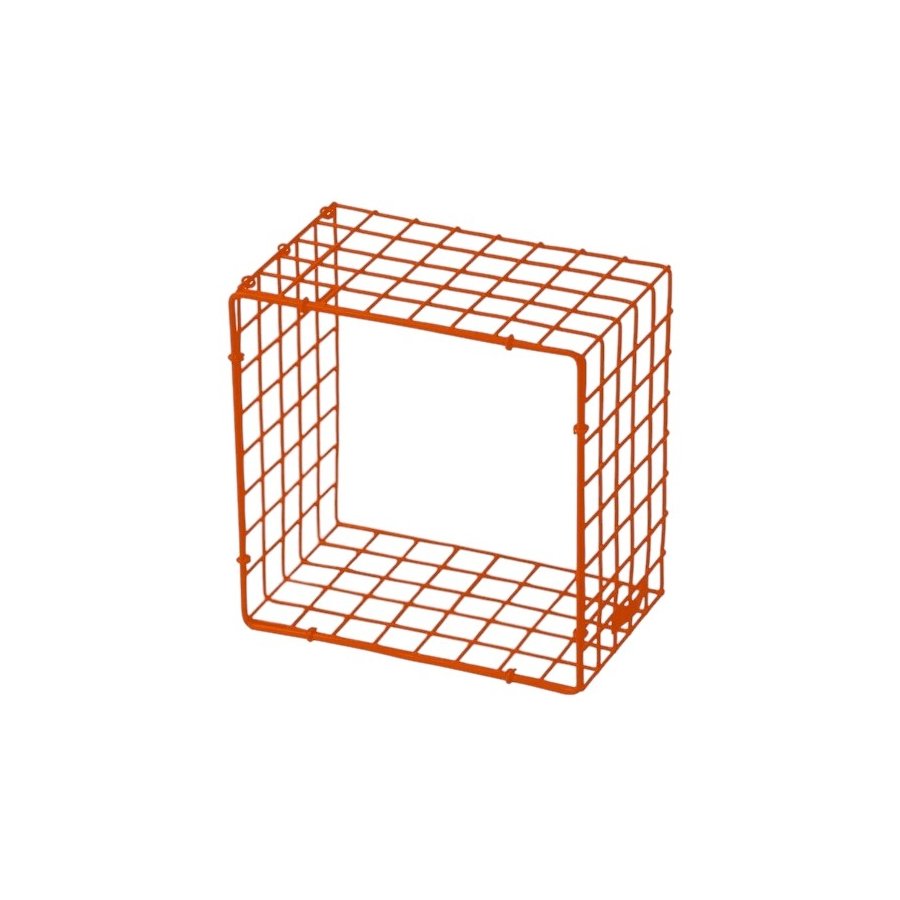 KALAGER Design WIRE SQUARE Hylde 21x21 cm, Orange