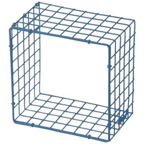 KALAGER Design WIRE SQUARE Wandrekje 21x21 cm, Pastel Blue