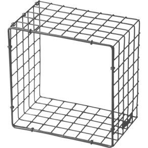 KALAGER Design WIRE SQUARE Wandrekje 21x21 cm, Rustic Grey