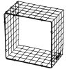 KALAGER Design WIRE SQUARE Wandregal 21x21 cm, Schwarz