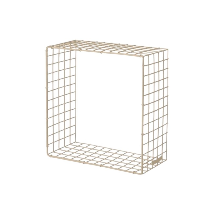 KALAGER Design WIRE SQUARE Hylde 31x31 cm, Creme Beige