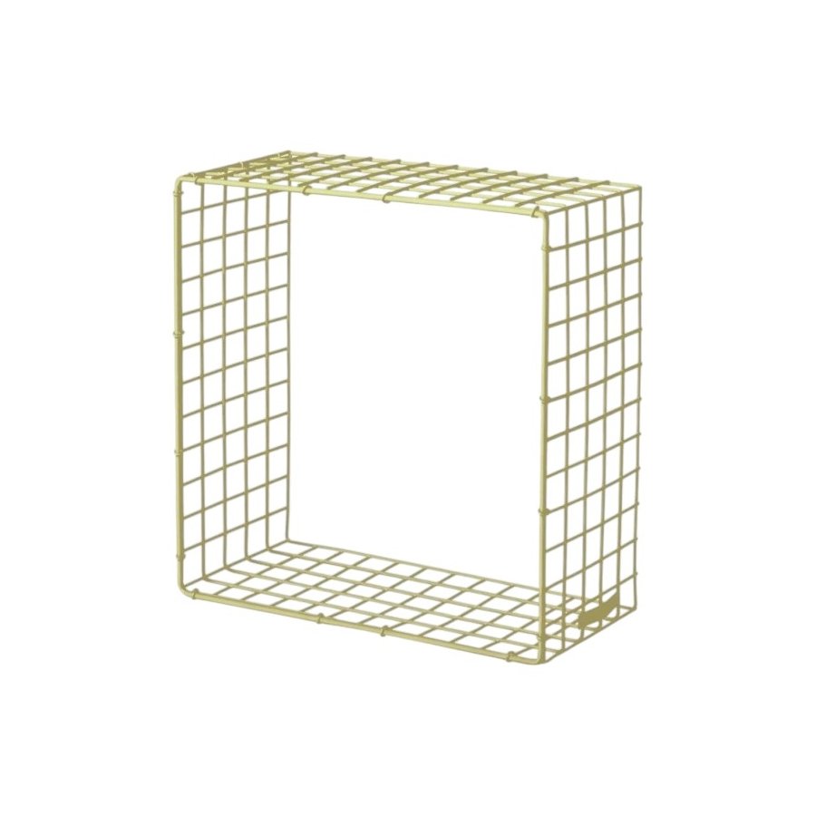 KALAGER Design WIRE SQUARE Hylde 31x31 cm, Green Beige