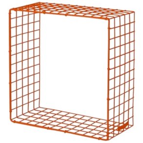 KALAGER Design WIRE SQUARE Wandrekje 31x31 cm, Orange