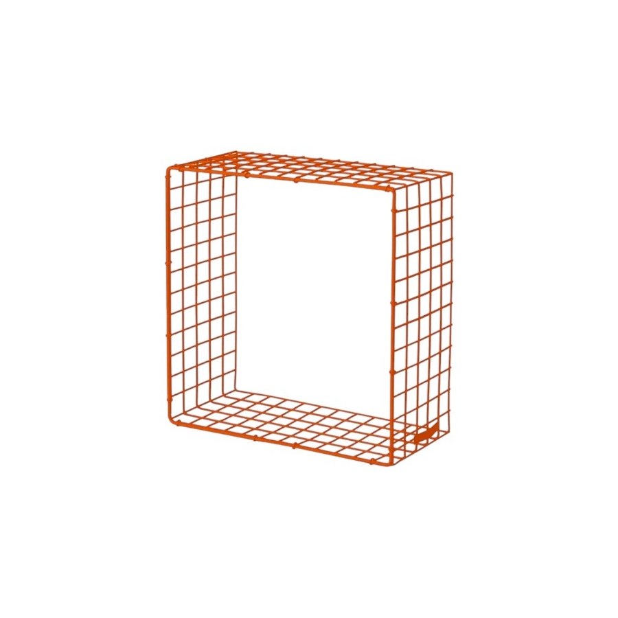 KALAGER Design WIRE SQUARE Wandregal 31x31 cm, Orange