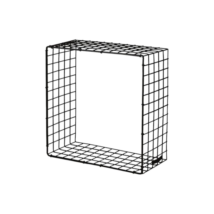 KALAGER Design WIRE SQUARE Wandregal 31x31 cm, Schwarz