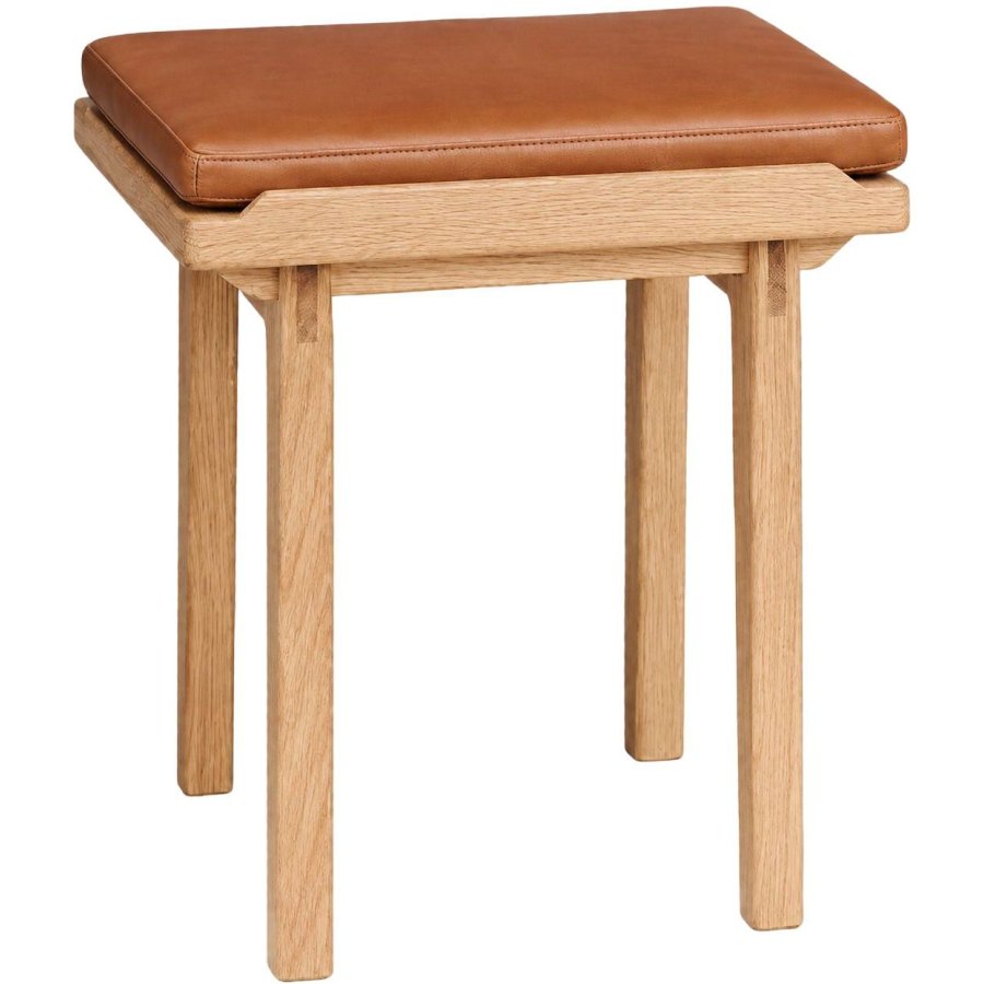 Kath & Andersen KA53 Hocker H46 cm, Geölte Eiche/Cognac