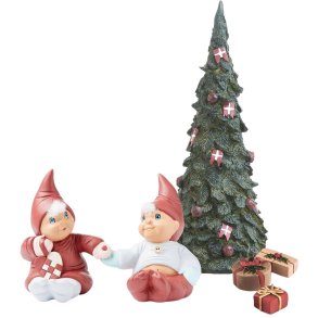 Klarborg Kerstkabouters met kerstboom & cadeaus 6-delig, Kamille En Loui