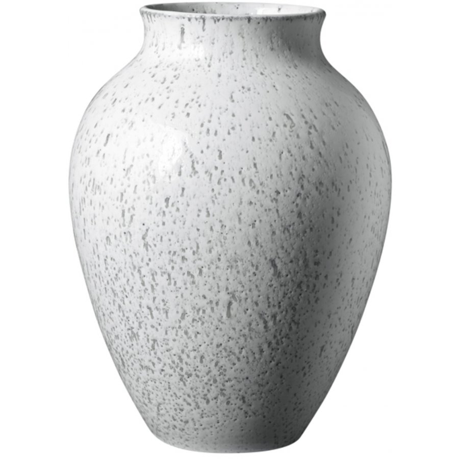 Knabstrup Keramik Vase 27 cm, Hvid/Gr