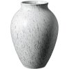 Knabstrup Keramik Vase 20 cm, Hvid/Gr