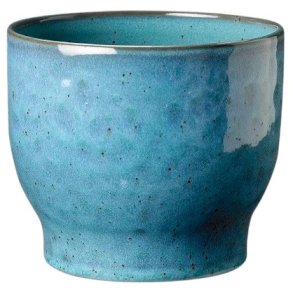 Knabstrup Keramik Blumentopf H12,5 cm, Staubiges Blau