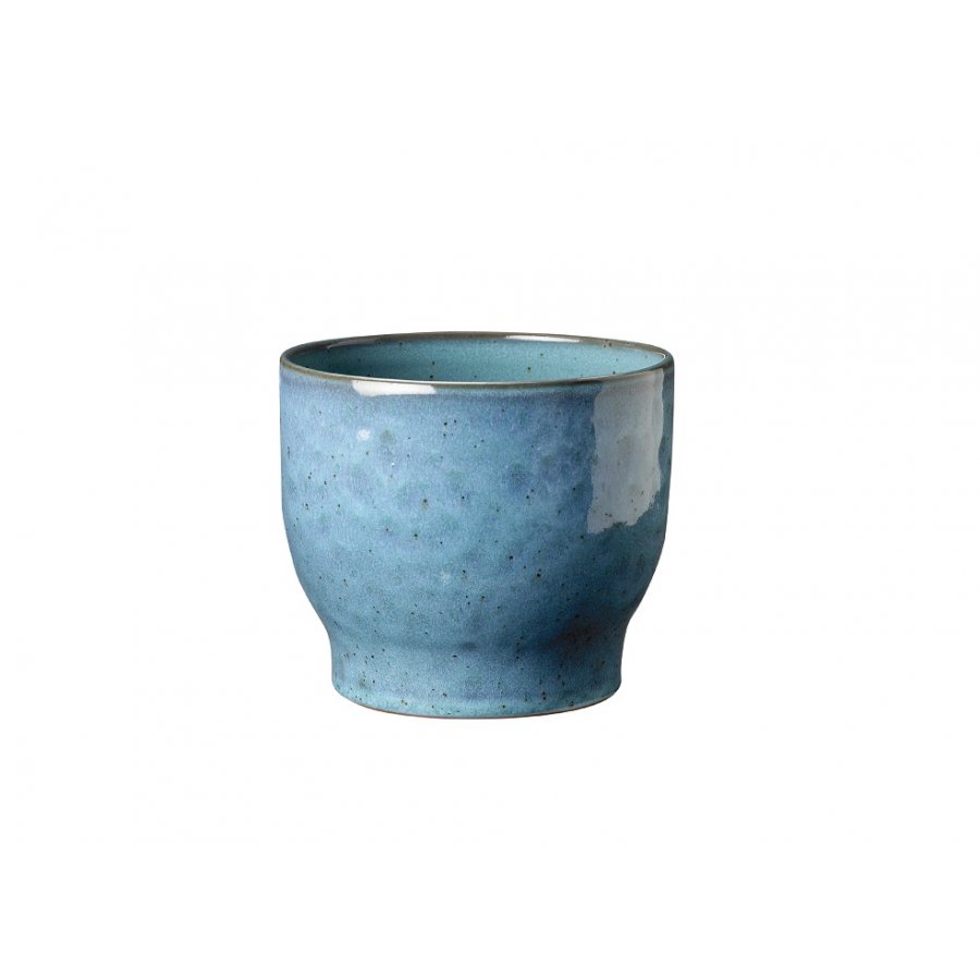 Knabstrup Keramik Blumentopf H12,5 cm, Dusty Blue