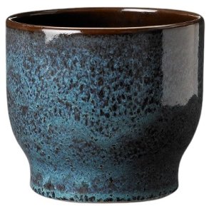 Knabstrup Keramik Blumentopf H12,5 cm, Meeresblau
