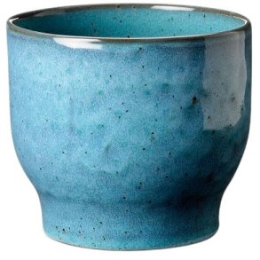 Knabstrup Keramik Blumentopf H10,5 cm, Staubiges Blau