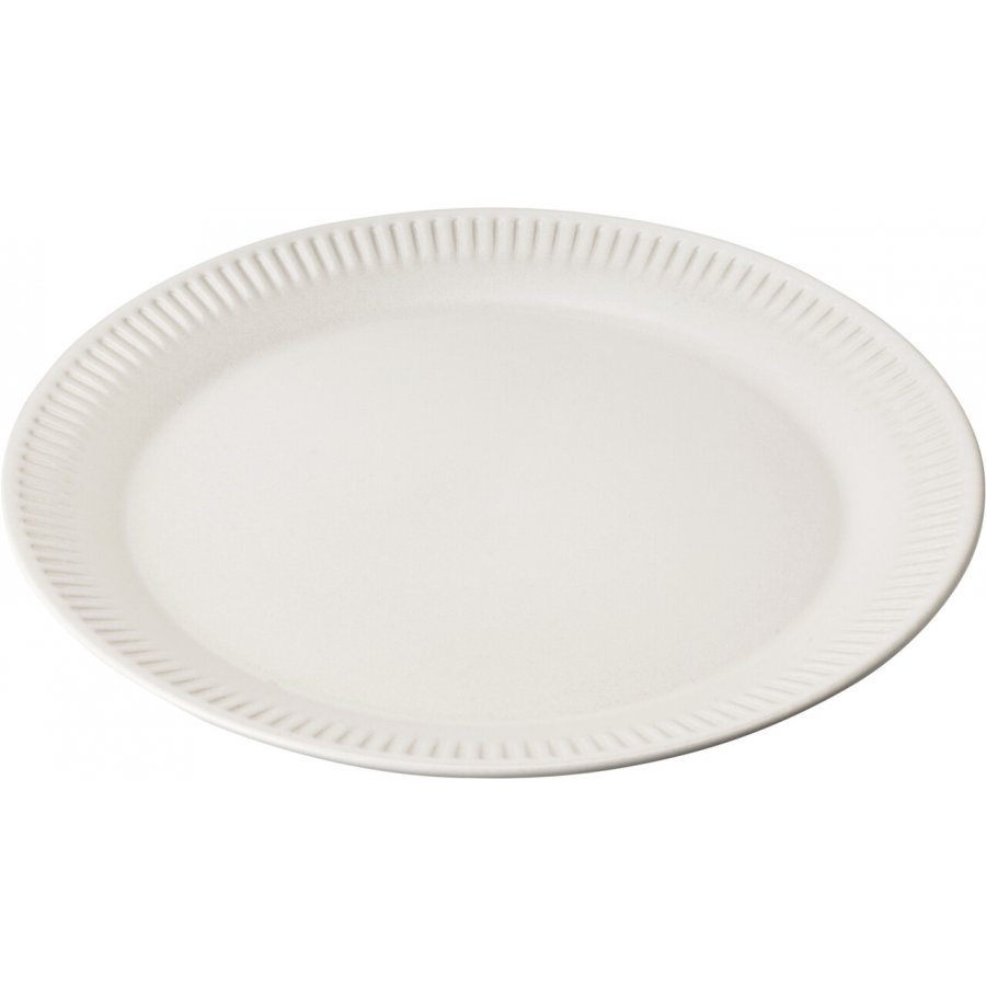 Knabstrup Keramik Tallerken 22cm, hvid
