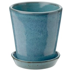 Knabstrup Keramik Blumentopf 11 cm, Staubiges Blau