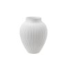 Knabstrup Keramik Vase mit Rillen 20 cm, Wei