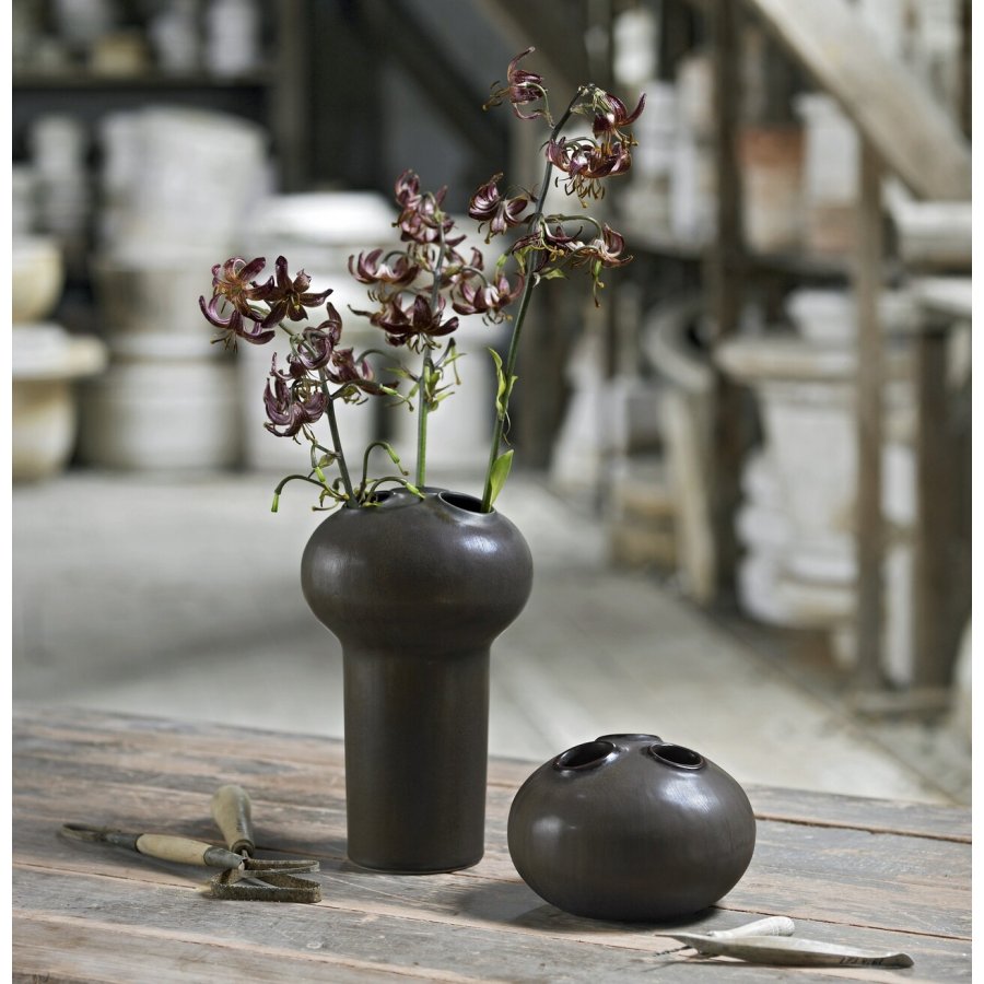 Knabstrup Keramik Trio Vase 27 cm, Brun