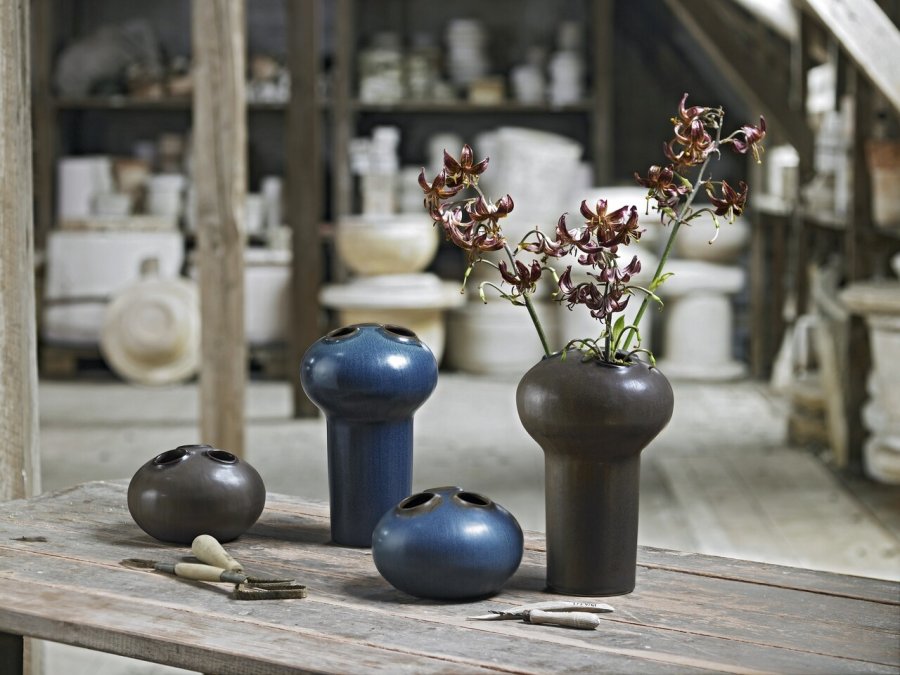 Knabstrup Keramik Trio Vase 27 cm, Brun