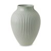 Knabstrup Vase mit Rillen H27 cm, Mintgrn