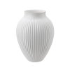 Knabstrup Vase mit Rillen H35 cm, Wei