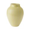 Knabstrup Vase m. Riller H20 cm, Gul