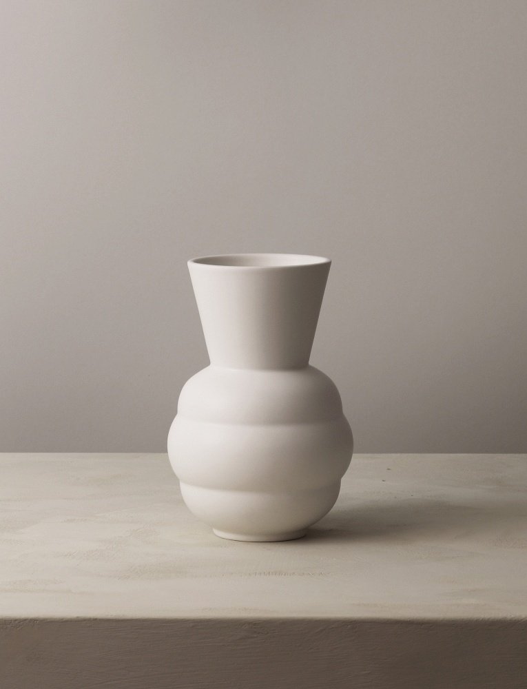 Knabstrup Keramik x Tortus Vase No1 H21 cm, Wei