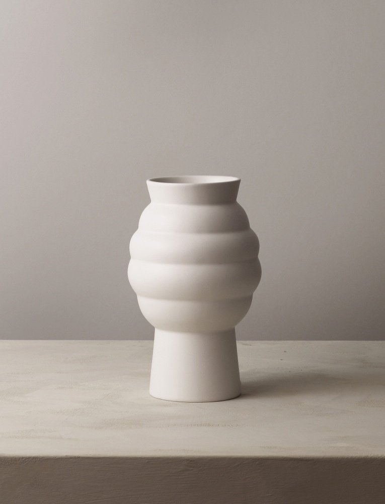 Knabstrup Keramik x Tortus Vase No2 H23,5 cm, Wei
