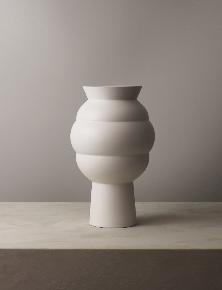Knabstrup Keramik x Tortus Vase No4 H37 cm, Wei