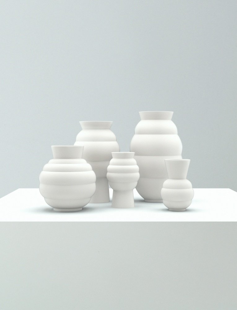 Knabstrup Keramik x Tortus Vase No4 H37 cm, Wei