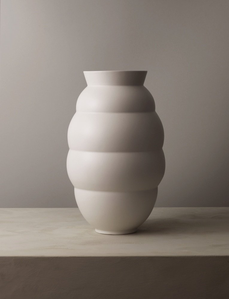 Knabstrup Keramik x Tortus Vase No5 H41,5 cm, Wei