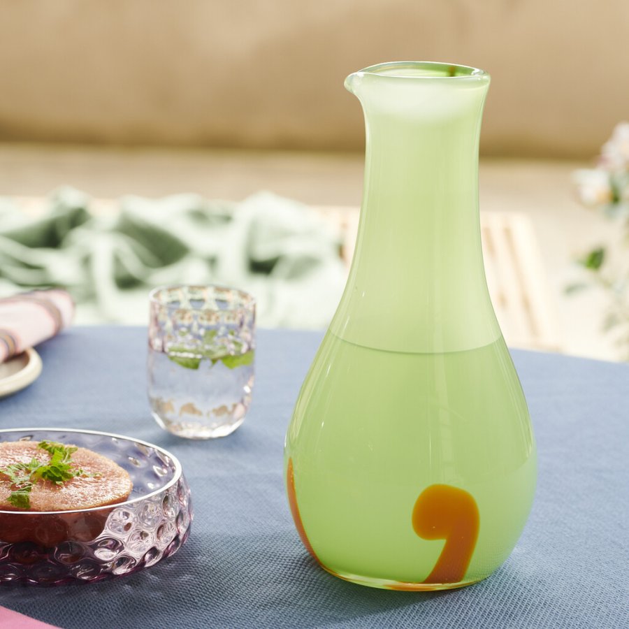 Kodanska Flow Karaffel 120 cl, Gr�n m. Orange Striber