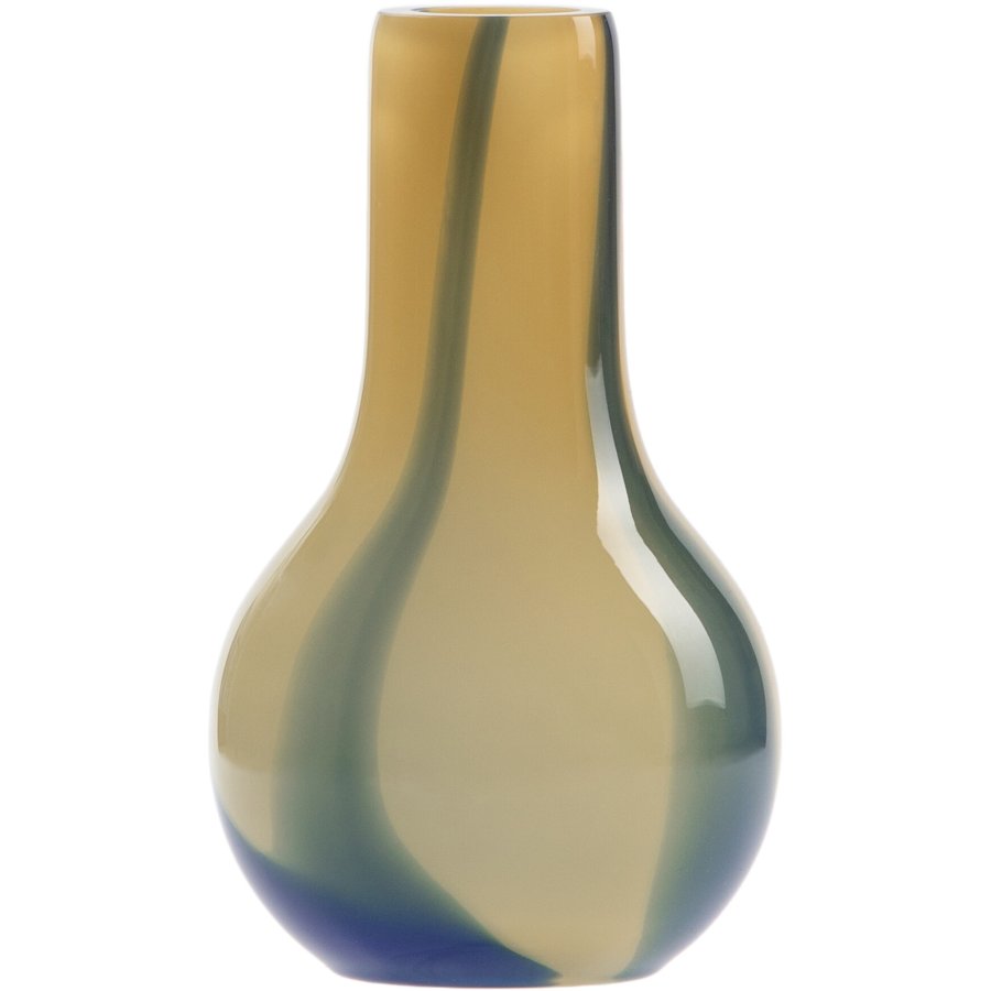 Kodanska Flow Vase H15 cm, Beige m. Bl Striber