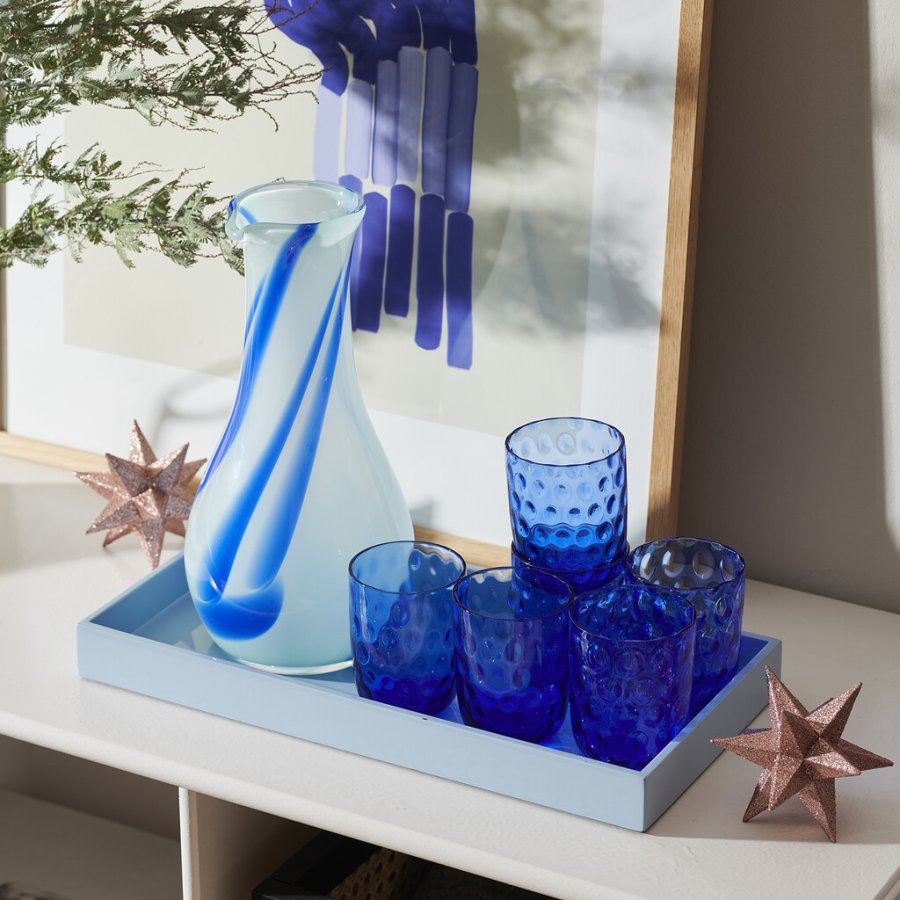 Kodanska Flow Karaffel 120 cl, Lysebl� m. Striber