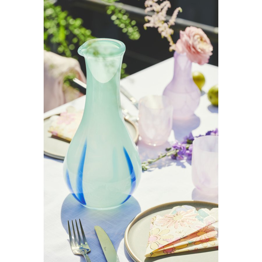 Kodanska Flow Karaffel 120 cl, Lysebl� m. Striber