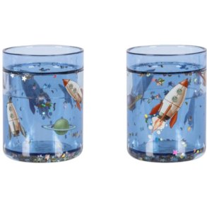 Konges Sljd Glitter-Becher 2er Set 18cl, Outer Space