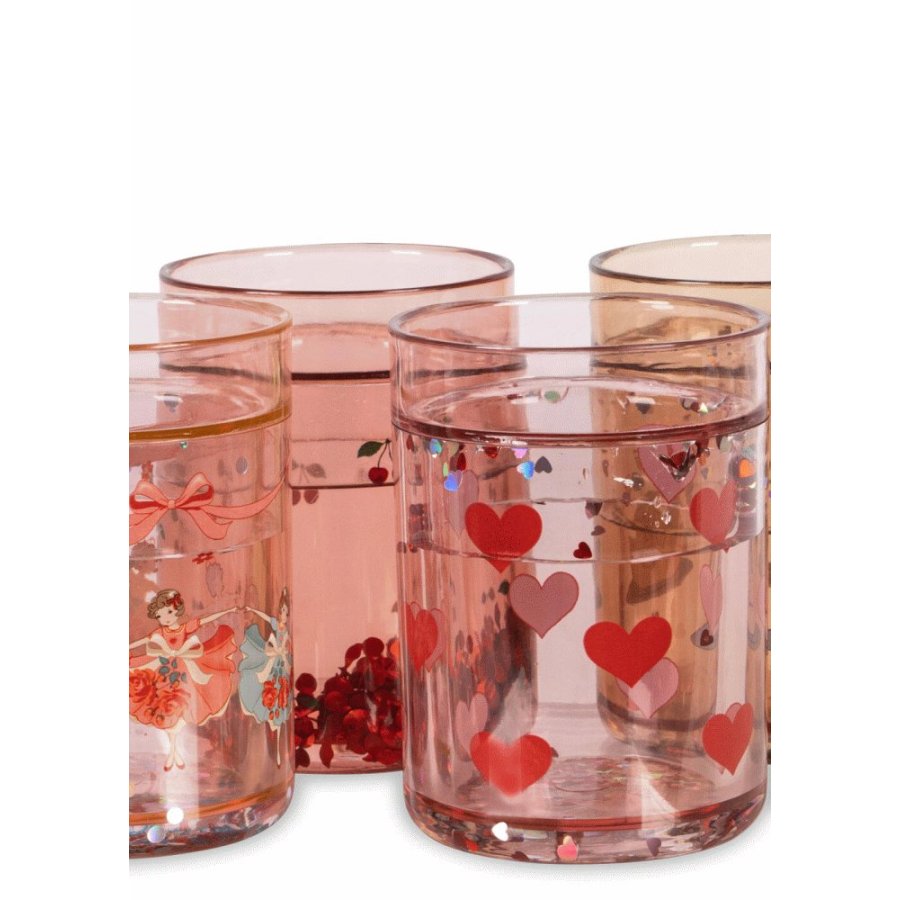 Konges Sljd Glitterkop 4 stk 18 cl, Rose