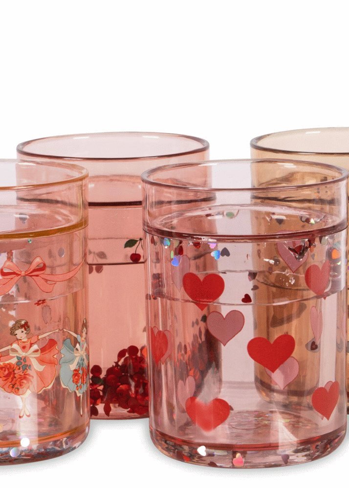 Konges Sljd Glitterkop 4 stk 18 cl, Rose