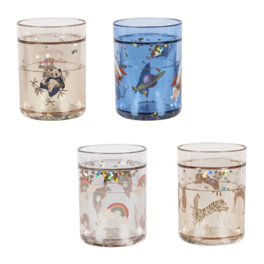 Konges Sljd Glitterkop 4 stk 18 cl, Bl