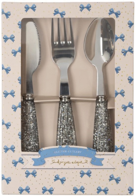 Konges Sljd Glimmer Bestik 3 Dele, Sparkling Blue