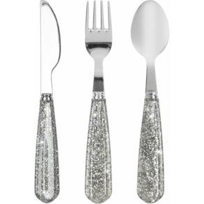 Konges Sljd Glansbestek 3-delig, Sparkling Blue