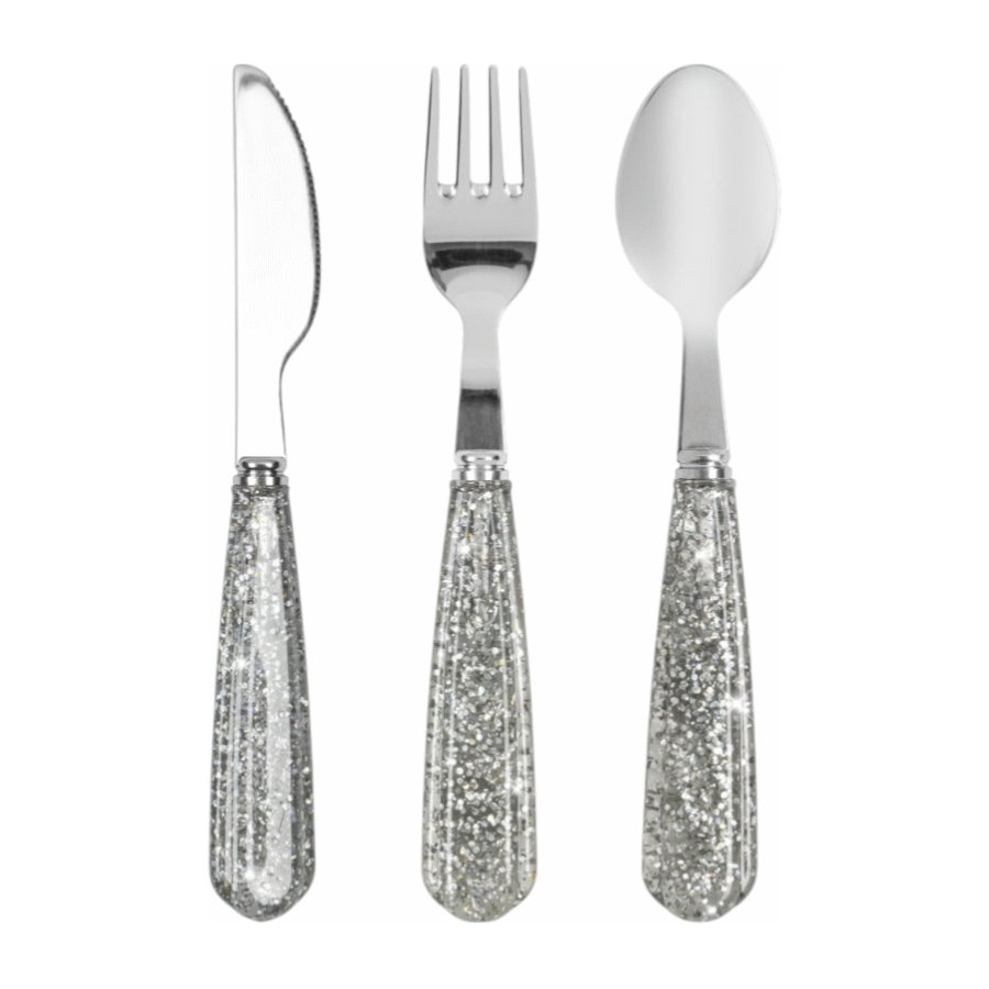 Konges Sljd Glimmer Bestik 3 Dele, Sparkling Blue