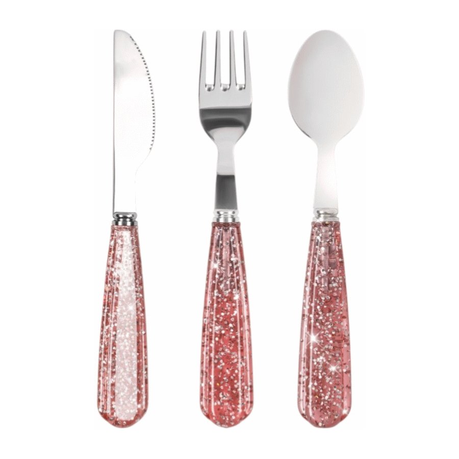 Konges Sljd Glimmer Bestik 3 Dele, Sparkling Blush