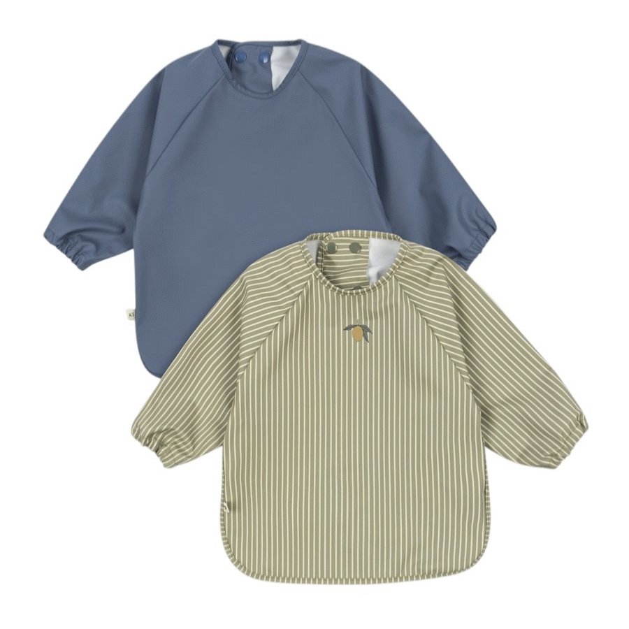 Konges Sljd Langrmet Hagesmk 2 stk 18M-3Y, Tea Stripe/Flintstone