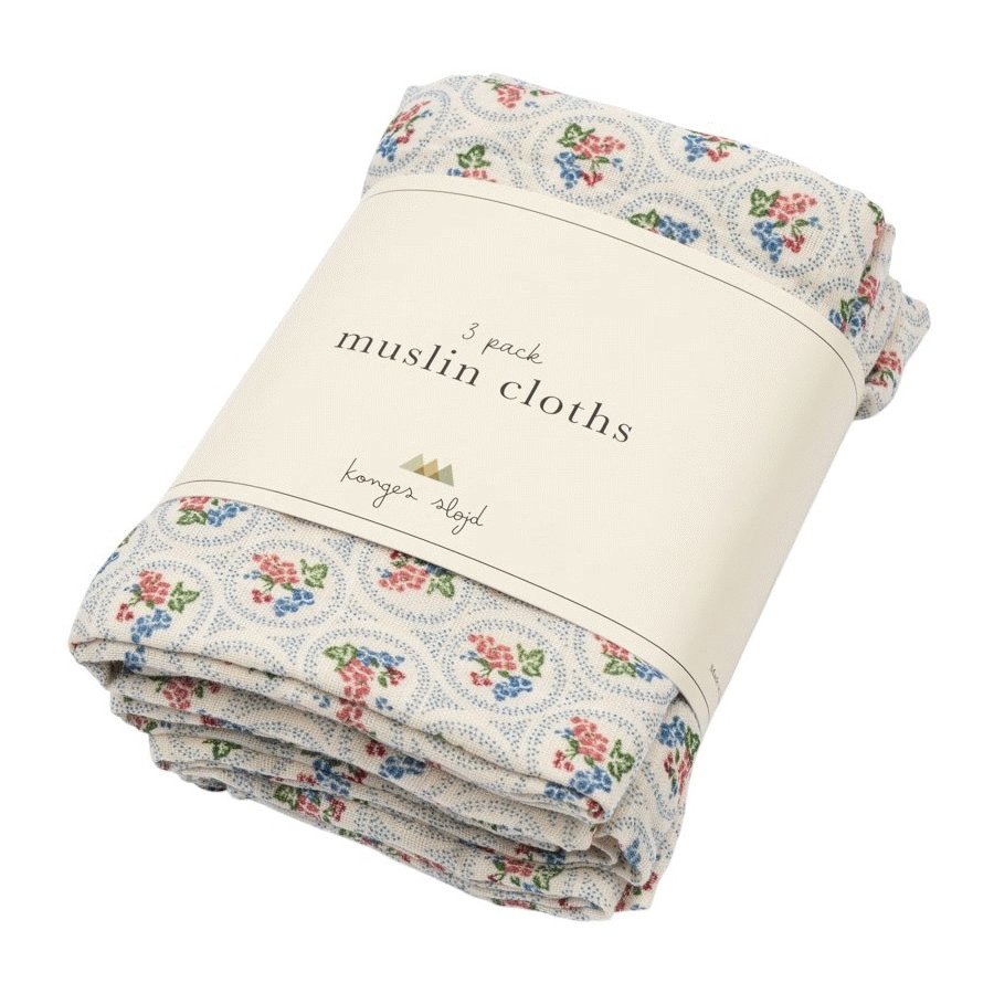 Konges Sljd Stoffservietten 3er Set 65x65 cm, Verona Blues