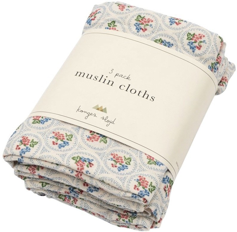 Konges Sljd Stoffservietten 3er Set 65x65 cm, Verona Blues