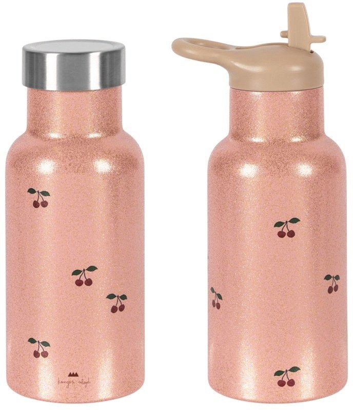 Konges Sljd Glitzer-Thermoflasche 350 ml, Cherry Glitter